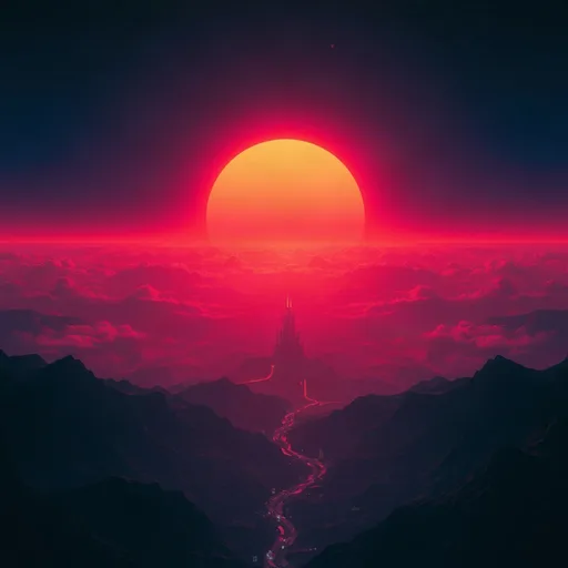 Neon Midnight Solitude