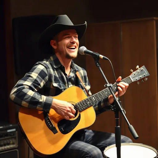 raw male country vocal, mid-range