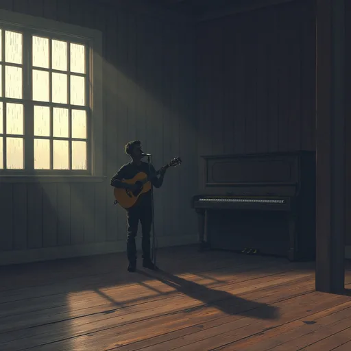 melancholic indie folk ballad, intimate