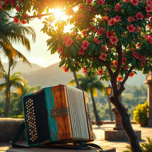 classic Colombian Caribbean vallenato, accordion-led